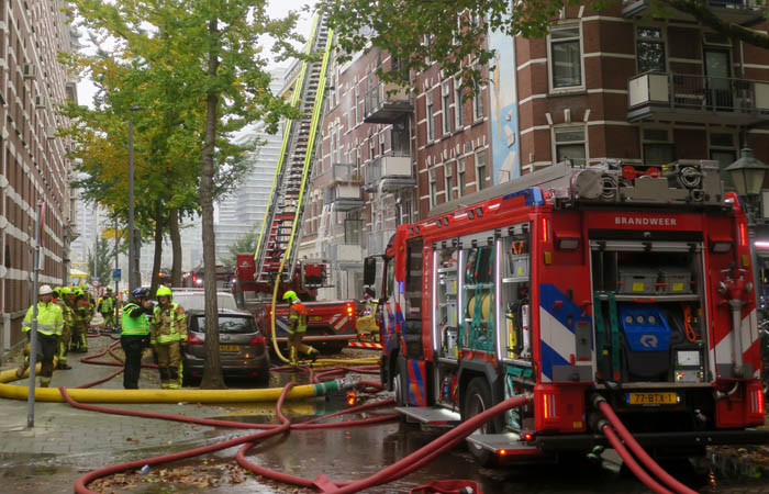 1 nov. brand op het Noordereiland