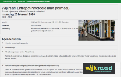 Wijkraad agenda 23 februari 2026