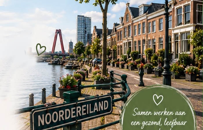 Op 17 september gaan we op het Noordereiland samen met bewoners en betrokkenen in gesprek over wat belangrijk is voor een gezonde, leefbare en verbonden wijk. Op 17 september gaan we op het Noordereiland samen met bewoners en betrokkenen in gesprek over wat belangrijk is voor een gezonde, leefbare en verbonden wijk.